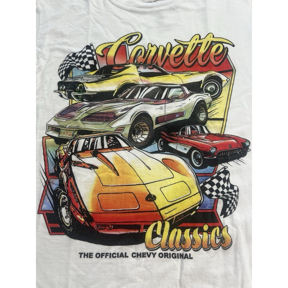 Corvette Classics Graphic Tee 🚗 Vintage Style Chevy Racing Shirt M